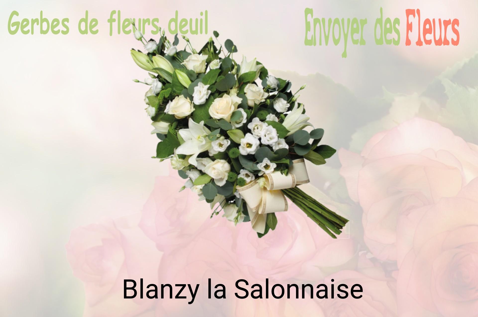 Gerbe de fleurs de deuil livrée à Blanzy-la-Salonnaise